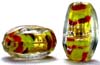 Water Melon Gold foil beads - click here for large view
